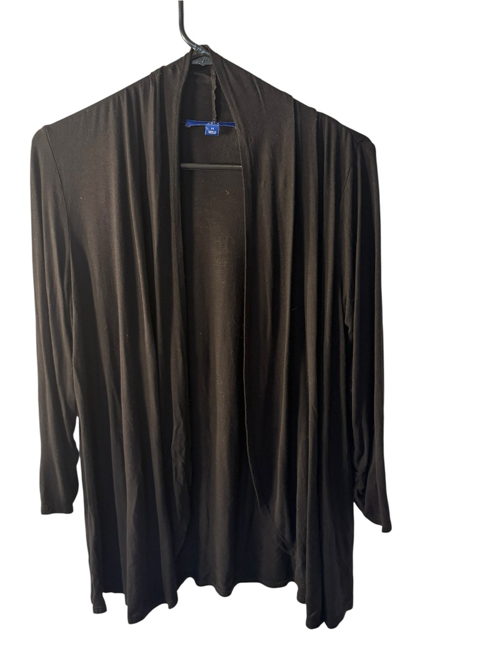 Apt. 9 Black Open Drape Front Cardigan